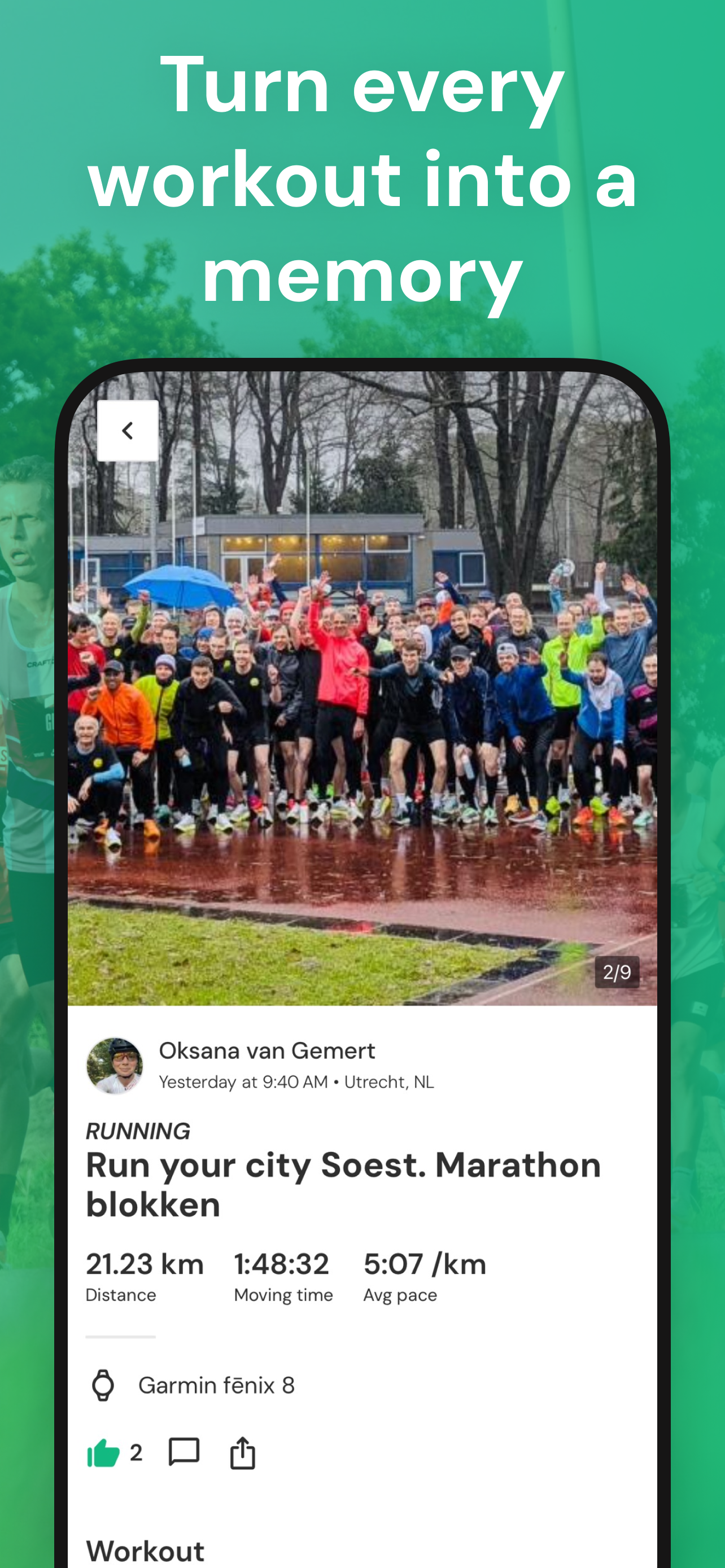 Image of an activity on Tracka