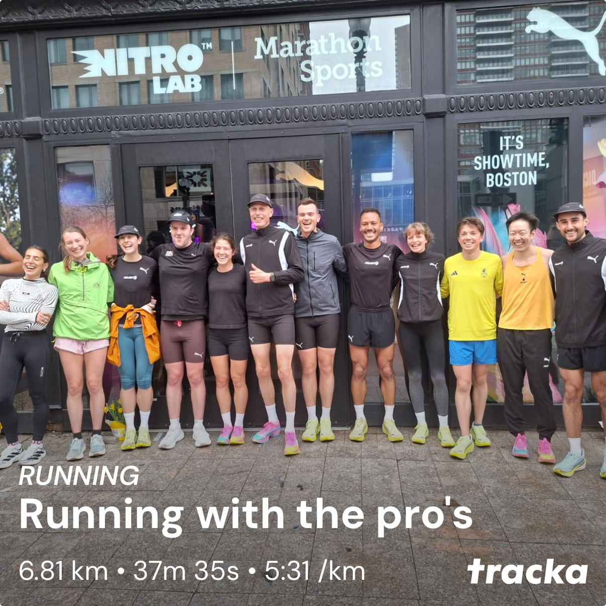 Activity of "Running with the pro's" on Tracka